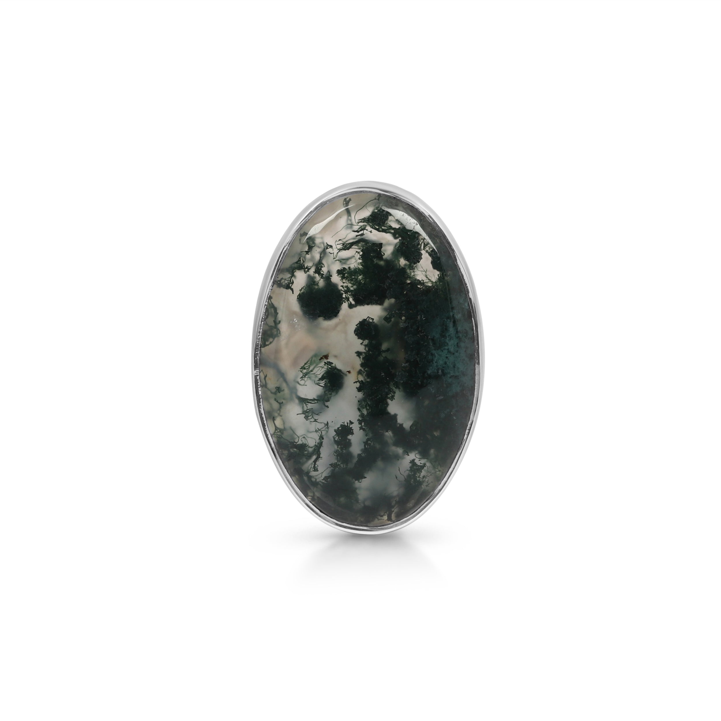 Moss Agate Adjustable Ring-(MOA-R-29.)